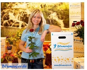 Ober-Blumenfee Maren Hellwig mit patentierter Frischebox