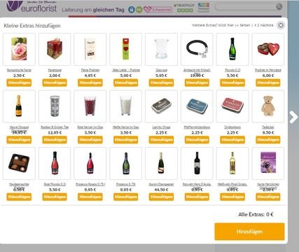 Extrageschenke bei Euroflorist