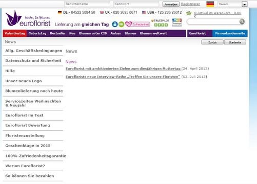  Nix Neues bei Euroflorist