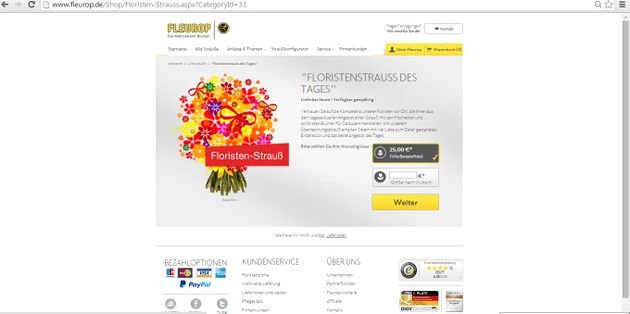 Fleurops Floristenstrauß des Tages