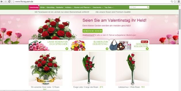 Der Valentinstag bei Floraqueen