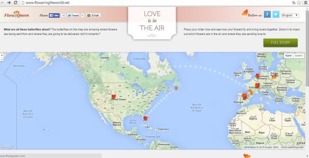 Floraqueen-Blumengrüße auf weltweiter Reise