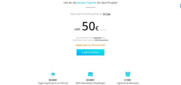 Soviel müssen Sie für einen Auftrag bei DNX Jobs einplanen