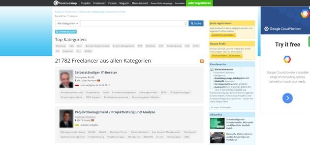 Finden Sie mit freelancermap die passenden Talente für Ihr Projekt