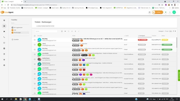 Mit dem zentralen Ticketsystem haben Sie alle Tickets aus verschiedenen Quelle stets im Blick und können diese bearbeiten oder weiterleiten