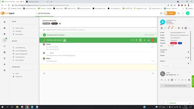 Calls lassen sich ganz einfach mit LiveAgent annehmen, weiterleiten, aufzeichnen und unbegrenzt speichern