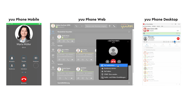 yuu Phone kannst du auf allen Geräten oder direkt im Webbrowser nutzen