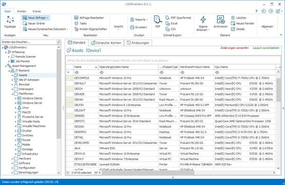 Mit LOGINventory behalten Sie den Überblick über alle Hardware- und Software-Assets Ihres Unternehmens