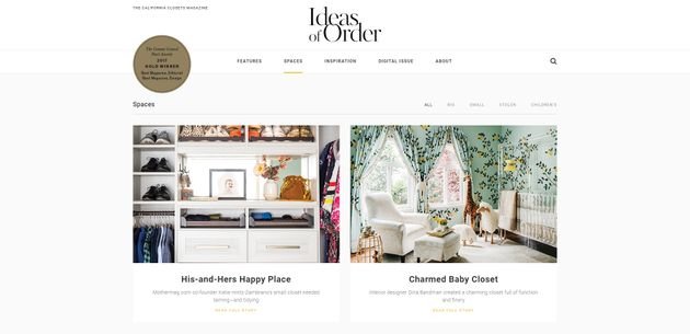 Print is still alive! Ideas of Order von California Closets ist grandioses Content-Marketing