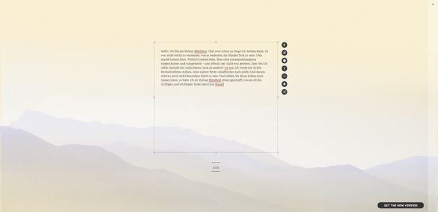 Die minimalistische Bedienoberfläche von OmmWriter