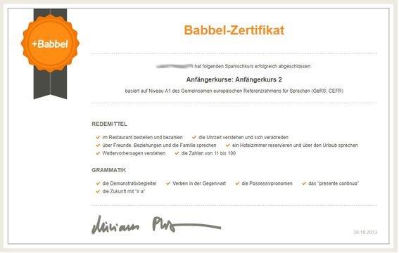 Babbel-Zertifikate bescheinigen Ihnen Ihr Wissen und halten Sie beim Lernen motiviert