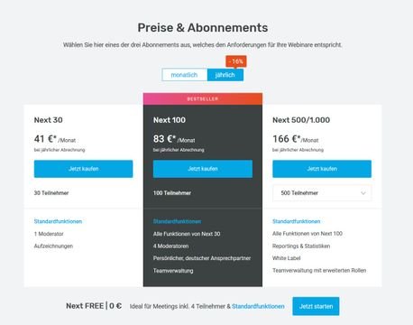 Die Tarife von edudip Next im Überblick