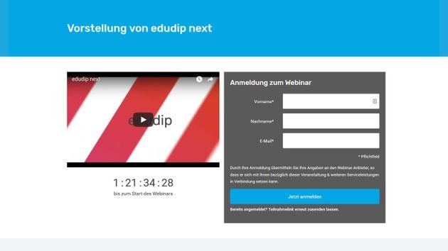 Mit anpassbaren Landingpages bringen Sie Ihr Webinar-Angebot unters Volk