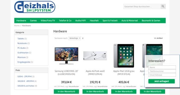 So könnte Ihr fertiger Online-Shop später einmal aussehen