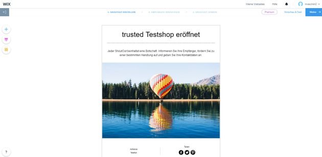 Im VIP-Tarif ist auch das Email-Marketing per ShoutOut integriert