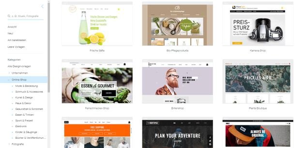 Bei Wix Stores steht Ihnen eine riesige Auswahl an Designvorlagen für Ihren Online-Shop zur Verfügung