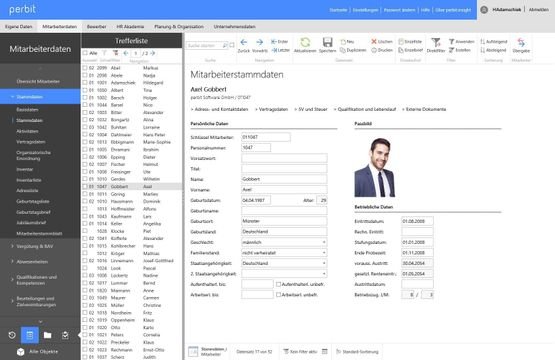 Mit dem Modul Mitarbeitermanagement pflegen Sie alle relevanten Daten und machen Sie den Verantwortlichen zugänglich