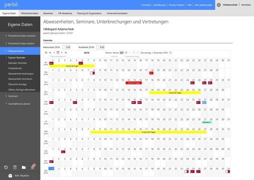 Mit dem ESS-Ansatz des Abwesenheitsmanagements tragen Ihre Mitarbeiter autonom Abwesenheiten und Fehlzeiten ein