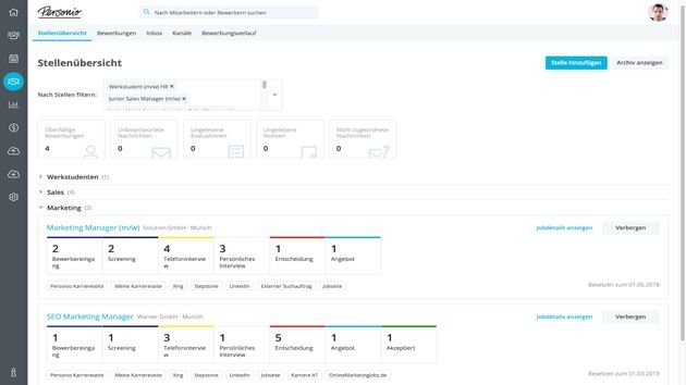 Durch das ATS landen alle wichtigen Bewerberdaten in Ihrer Personio-Datenbank
