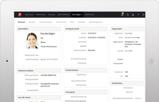 In der digitalen Personalakte sammeln Sie alle wichtigen Stammdaten