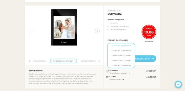 Die Fotobücher von Colorland kommen in unterschiedlichen Formaten