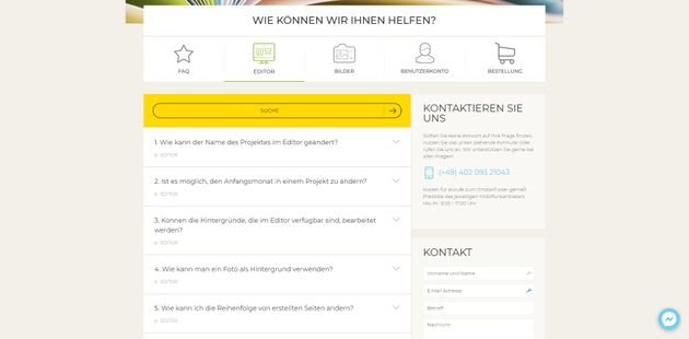 Im umfangreichen FAQ-Bereich finden Sie Antworten auf häufig gestellte Fragen