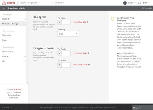Verschiedene Preise einstellen