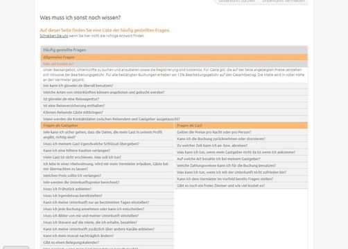 FAQ Bereich