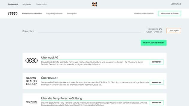 Boilerplates fassen die wichtigsten Stichpunkte und Werte einer Marke zusammen