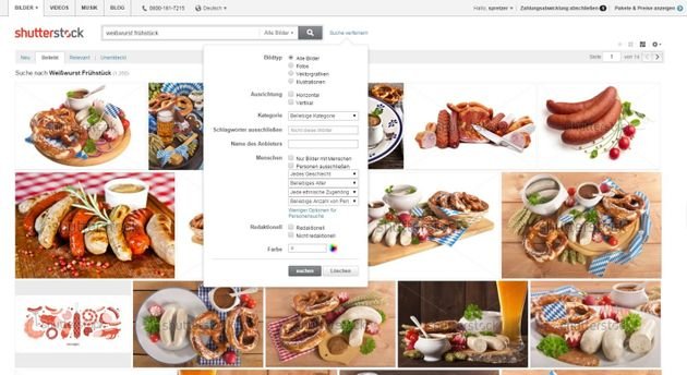 Viele Filter erleichtern das Eingrenzen der Suchergebnisse