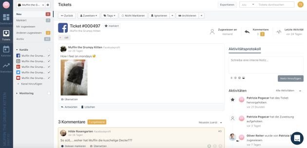 Reagieren Sie direkt aus Swat.io heraus auf Posts und Kommentare und minimieren Sie so die Reaktionszeit
