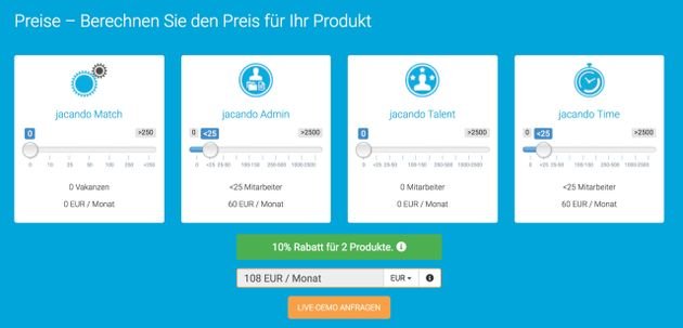 jacando Track und Admin bekommen Sie im Verbund für rund 110 Euro pro Monat