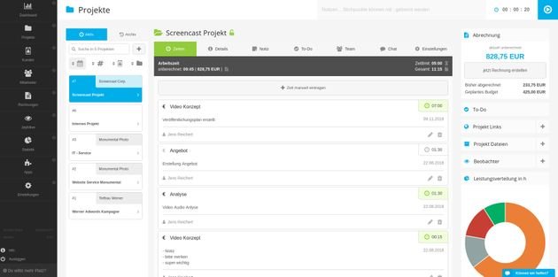Das Projektmanagement von Jephi hilft Ihnen, den Überblick über anstehende Aufgaben zu behalten