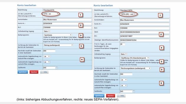 Konto für das Online-Banking per HBCI-Schnittstelle einrichten