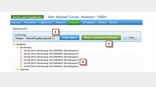 Verwalten Sie die Dokumente Ihres Vereins online