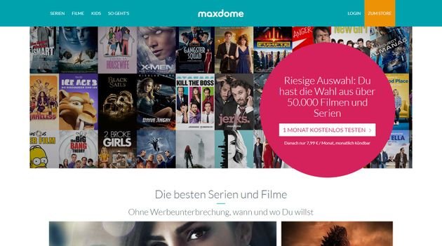 Das maxdome-Angebot ist solide - obwohl es bei weitem nicht auf die versprochenen 50.000 kommt