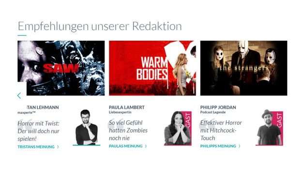 Die Redaktion der maxperten unterbreitet Ihnen persönliche Vorschläge