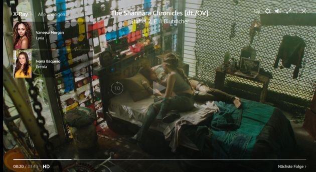 Der Amazon Prime Video Player macht einen modernen Eindruck. Besonders cool ist das X-Ray-Feature
