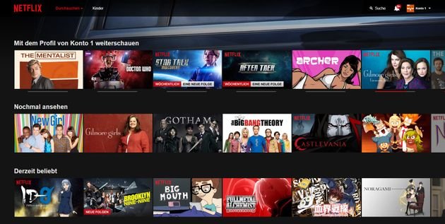 Ein lernfähiges Interface wie bei Netflix liefert Ihnen neue Filmvorschläge