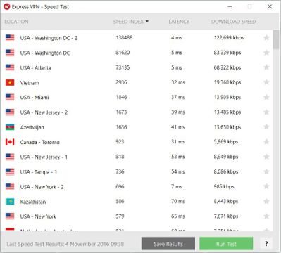 Der integrierte Speedtest von ExpressVPN hilft Ihnen dabei, die schnellste Verbindung zu finden