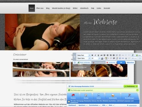 So oder ähnlich kann Ihr Websitedesign bei 1blu aussehen
