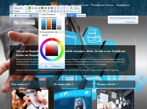 Der 1blu-Editor in Aktion