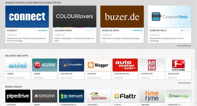 Die Widget-Galerie von 1&1 IONOS