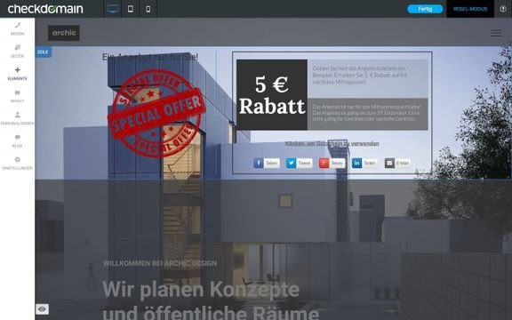 Die Gestaltoberfläche für Ihre Anzeige