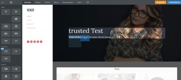 Drag-and-Drop macht das Bearbeiten Ihrer Website ganz einfach