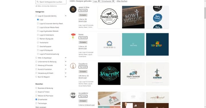Die Expert:innen und Ihre Designs auf der 99designs-Plattform