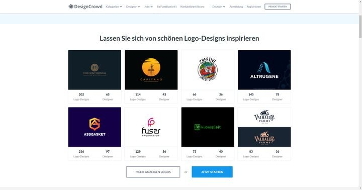 Die Logo-Portfolios auf designcrowd.com