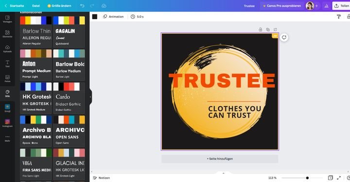 Experimentieren Sie mit Stil-Paletten und legen Sie eigene Brand-Guides an