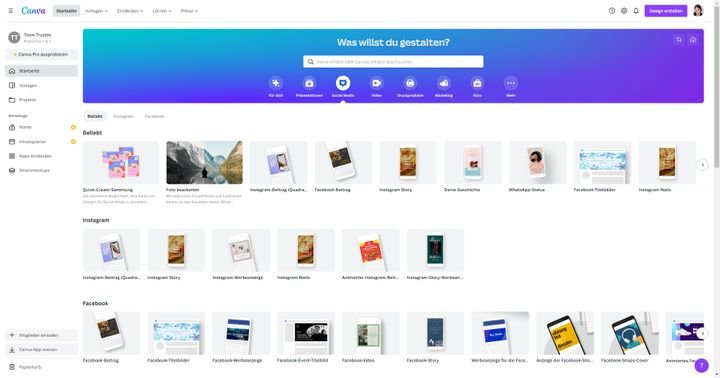 Machen Sie Ihre Social Media Inhalte mit Canva zum Eyecatcher