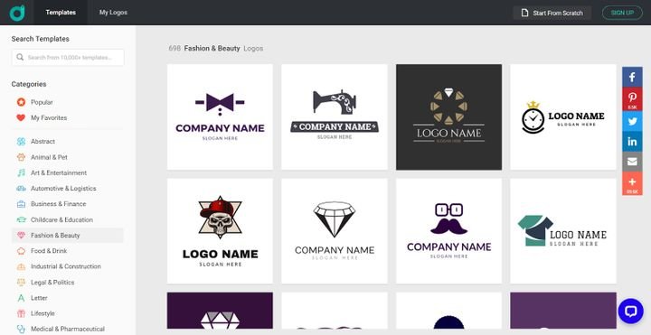 Die Logo-Designs von DesignEvo